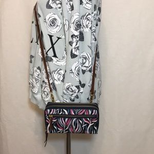 Fossil Convertible Crossbody Wallet Vegan Leather